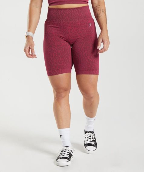 Pantalones Cortos Gymshark Adapt Animal Seamless Cycling Mujer Fucsia | ES1682-ID