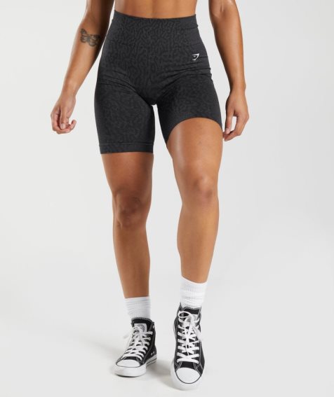 Pantalones Cortos Gymshark Adapt Animal Seamless Cycling Mujer Negras | ES2371-EV