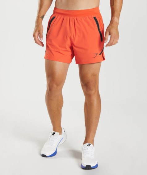 Pantalones Cortos Gymshark Apex 5" Perform Hombre Naranjas | ES6291-EN