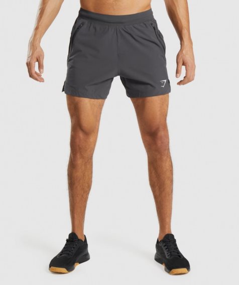 Pantalones Cortos Gymshark Apex 5" Perform Hombre Gris Oscuro | ES9871-NS