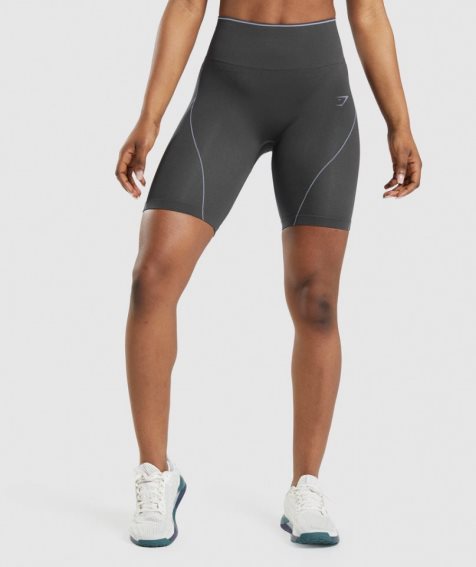 Pantalones Cortos Gymshark Apex Seamless High Rise Mujer Negras | ES6947-JX