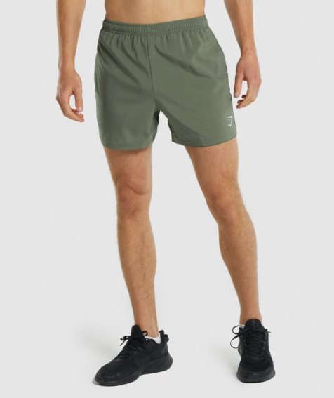 Pantalones Cortos Gymshark Arrival 5" Hombre Verde | ES8379-AN