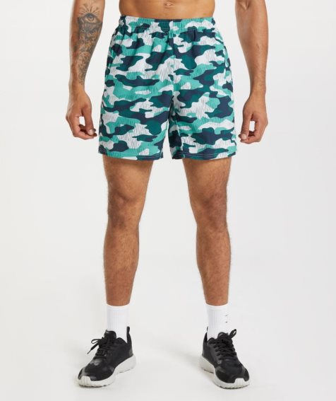 Pantalones Cortos Gymshark Arrival 7" Hombre Camuflaje | ES4713-UT