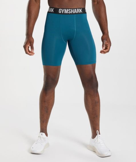 Pantalones Cortos Gymshark Element Baselayer Hombre Azules | ES6548-SQ