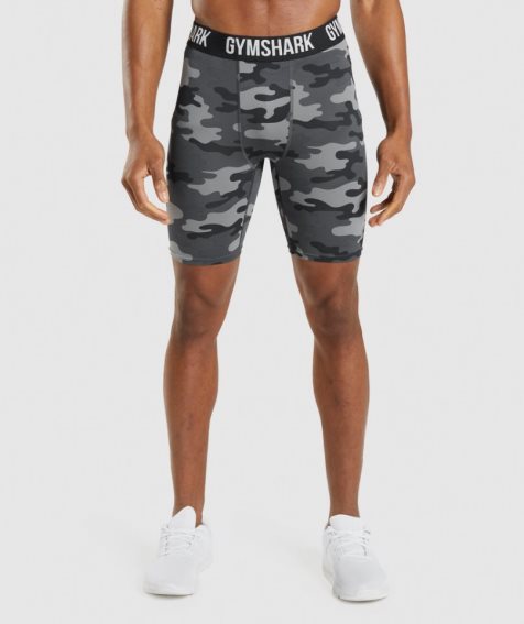 Pantalones Cortos Gymshark Element Baselayer Hombre Camuflaje | ES9847-UP