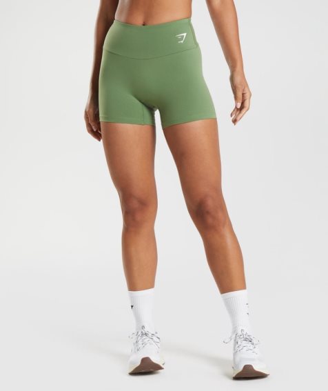 Pantalones Cortos Gymshark Entrenamiento Tight Mujer Verde | ES2157-BM