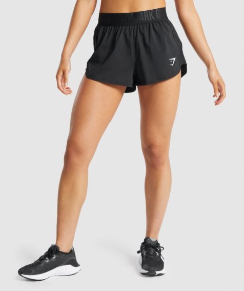 Pantalones Cortos Gymshark Entrenamiento Loose Fit Mujer Negras | ES3486-JU