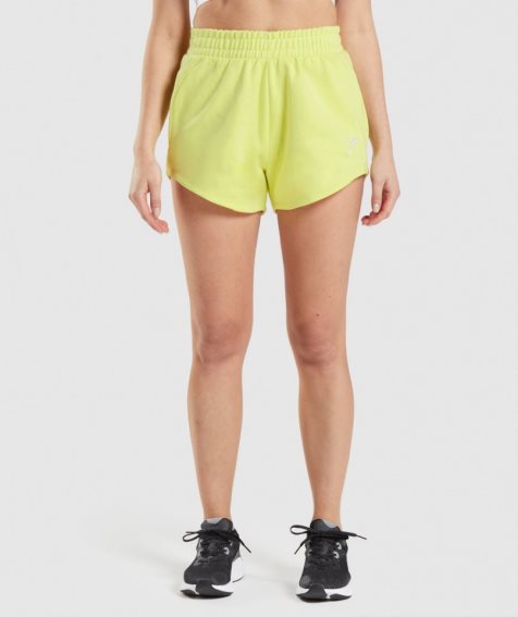 Pantalones Cortos Gymshark Entrenamiento Sweat Mujer Amarillo | ES4760-YG