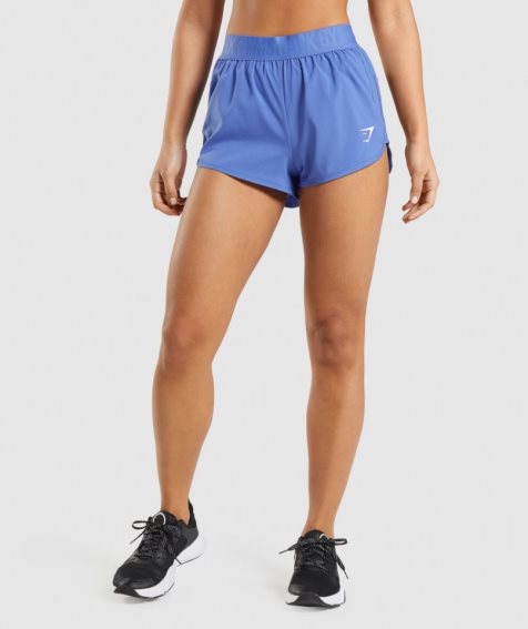 Pantalones Cortos Gymshark Entrenamiento Loose Fit Mujer Azules | ES7189-YP