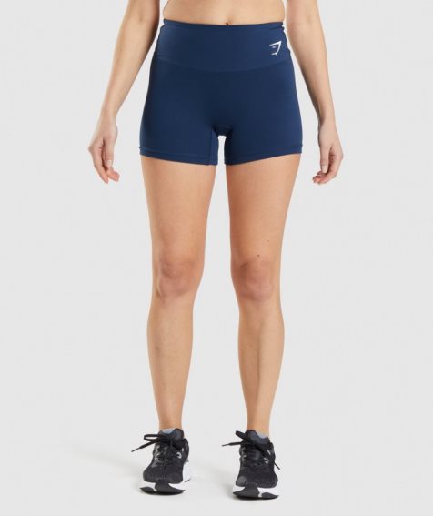 Pantalones Cortos Gymshark Entrenamiento Mujer Azul Marino | ES8136-OC