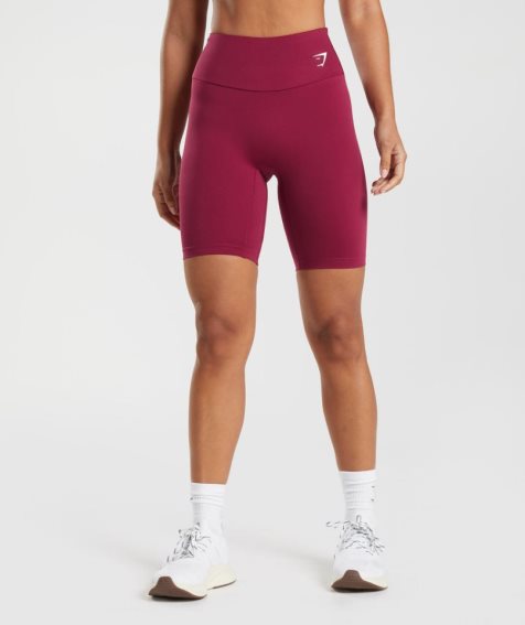 Pantalones Cortos Gymshark Entrenamiento Cycling Mujer Fucsia | ES8513-BY