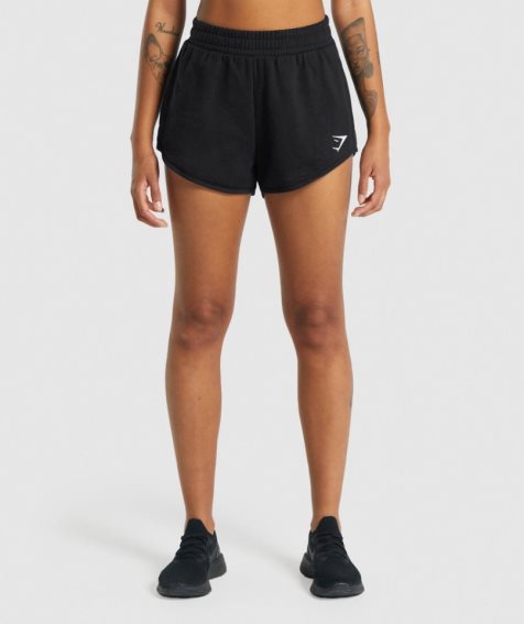 Pantalones Cortos Gymshark Entrenamiento Sweat Mujer Negras | ES9270-EZ