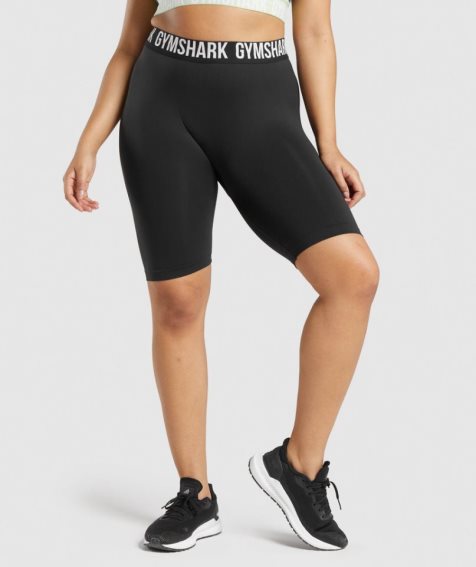 Pantalones Cortos Gymshark Fit Seamless Cycling Mujer Negras | ES3612-HR