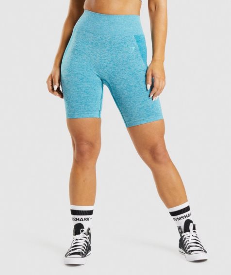 Pantalones Cortos Gymshark Flex Cycling Mujer Turquesa | ES1739-FE