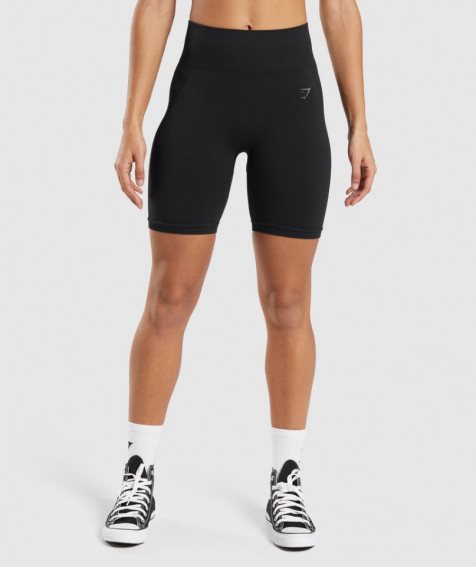 Pantalones Cortos Gymshark Flex Cycling Mujer Negras | ES7136-MN