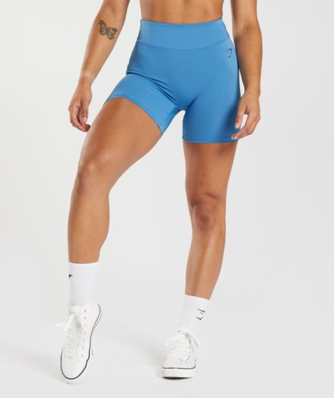 Pantalones Cortos Gymshark GS Power Original Tight Mujer Azules | ES0592-HW