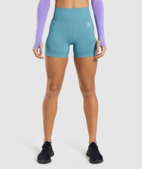 Pantalones Cortos Gymshark Vital Seamless 2.0 Mujer Turquesa | ES4572-WI