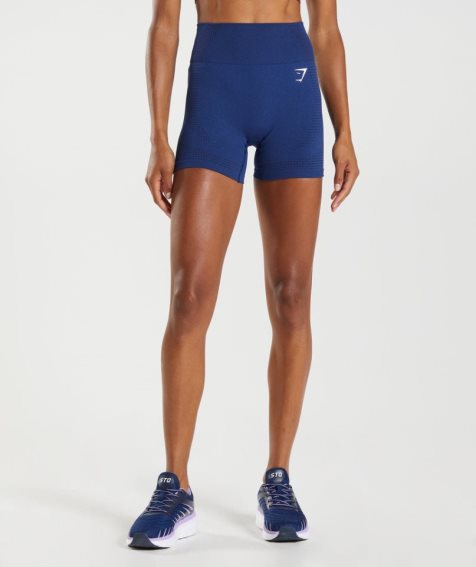 Pantalones Cortos Gymshark Vital Seamless 2.0 Mujer Azules | ES4809-ZS