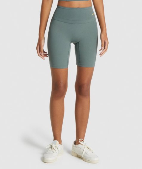 Pantalones Cortos Gymshark Whitney Cycling Mujer Verde | ES1296-BE