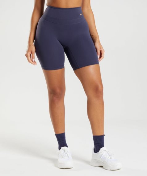 Pantalones Cortos Gymshark Whitney Cycling Mujer Azul Marino | ES1536-YC