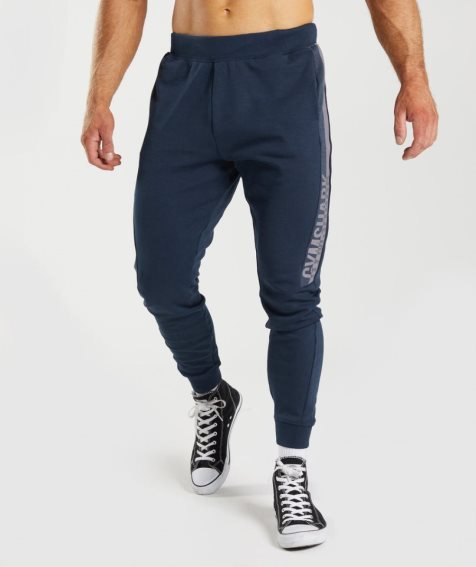 Pantalones Jogger Gymshark Bold React Hombre Azul Marino | ES2438-DY