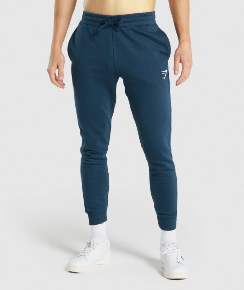 Pantalones Jogger Gymshark Crest Hombre Azul Marino | ES8705-JW