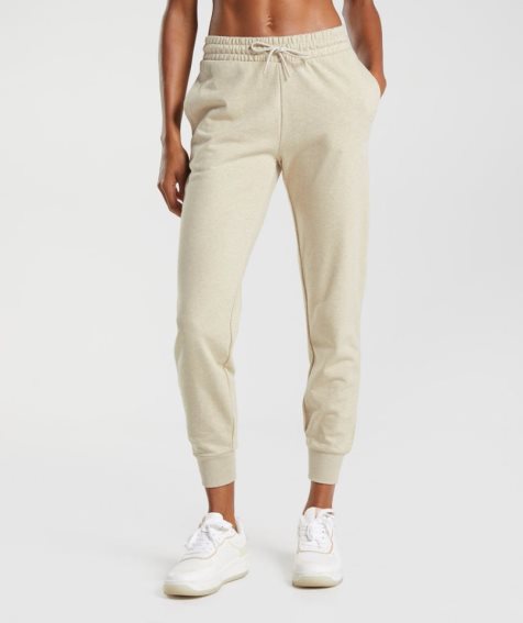 Pantalones Jogger Gymshark Entrenamiento Mujer Beige | ES3254-HO