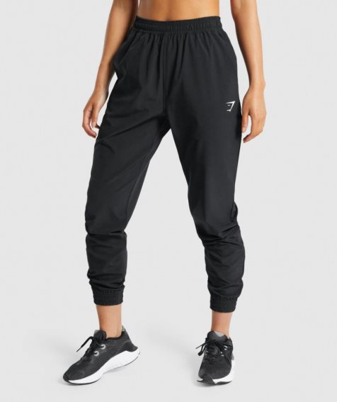 Pantalones Jogger Gymshark Entrenamiento Woven Mujer Negras | ES6725-KS