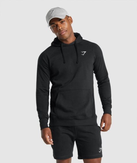 Sudadera Con Capucha Gymshark Crest Hombre Negras | ES1328-TX