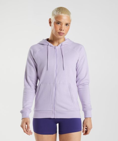 Sudadera Con Capucha Gymshark Entrenamiento Zip Mujer Lavanda | ES1972-PT