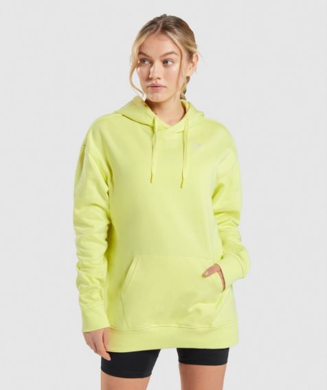 Sudadera Con Capucha Gymshark Entrenamiento Oversized Mujer Amarillo | ES8346-QM