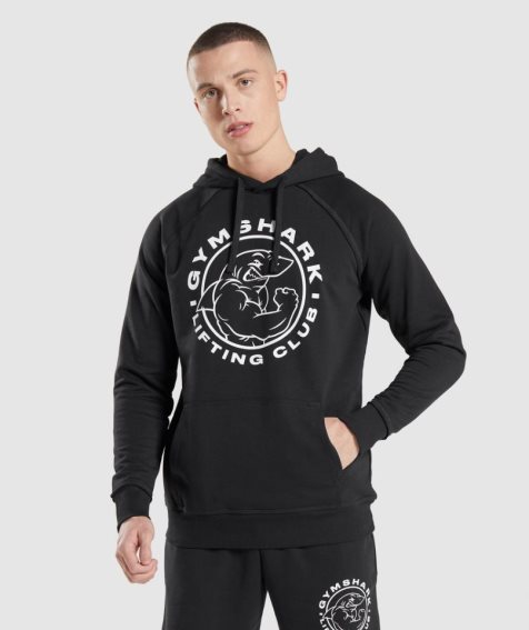 Sudadera Con Capucha Gymshark Legacy Hombre Negras | ES3249-HR