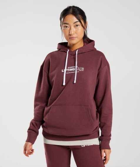 Sudadera Con Capucha Gymshark Social Club Oversized Mujer Marrones | ES6097-XV