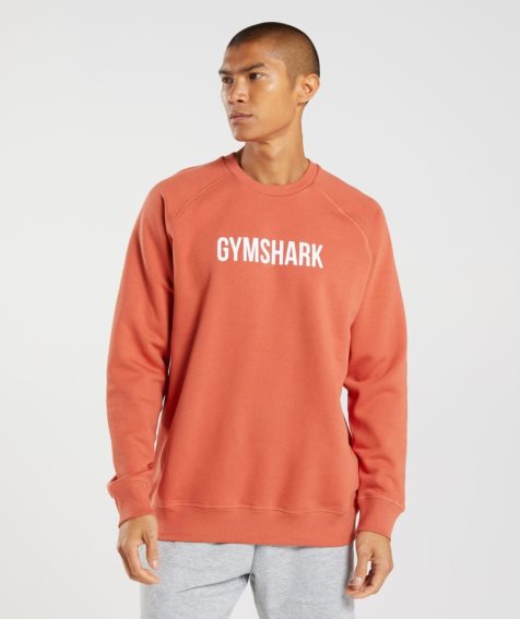 Sudaderas Gymshark Apollo Crew Hombre Naranjas | ES3241-AP