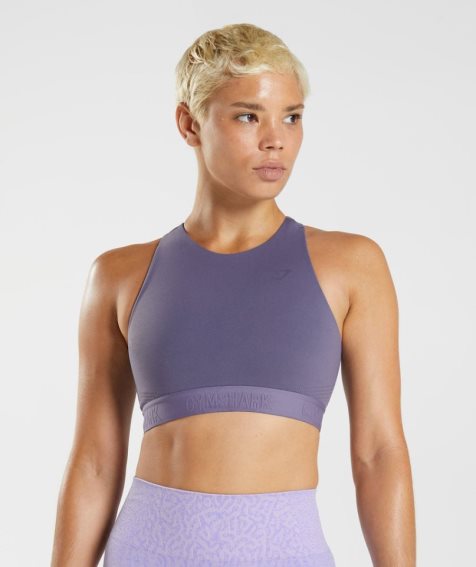 Sujetadores Deportivos Gymshark 315 Performance High Neck Mujer Moradas | ES0473-WH