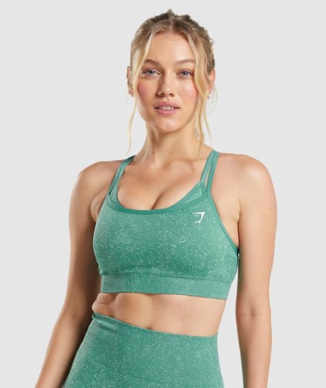 Sujetadores Deportivos Gymshark Adapt Fleck Seamless Mujer Verde | ES6278-QU