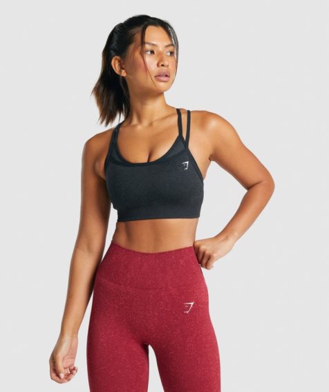 Sujetadores Deportivos Gymshark Adapt Fleck Seamless Mujer Negras | ES8401-SF