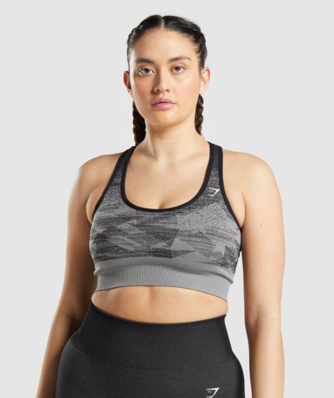 Sujetadores Deportivos Gymshark Adapt Ombre Seamless Mujer Negras | ES8294-HQ