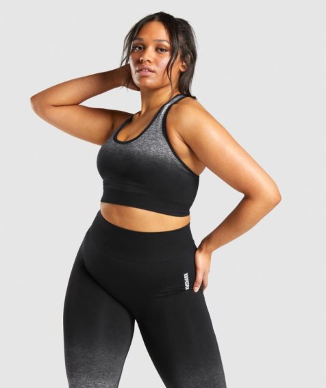 Sujetadores Deportivos Gymshark Adapt Ombre Seamless Mujer Negras | ES8739-OH