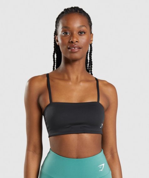 Sujetadores Deportivos Gymshark Bandeau Mujer Negras | ES4679-BP