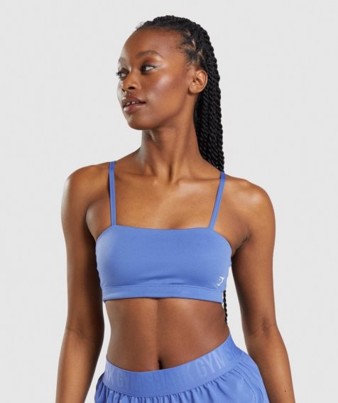 Sujetadores Deportivos Gymshark Bandeau Mujer Azules | ES7263-KU