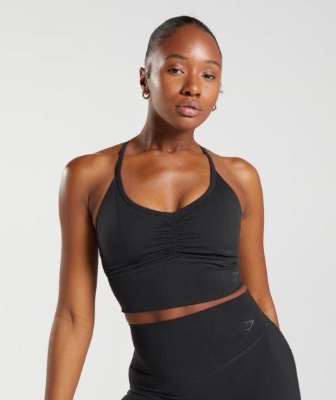 Sujetadores Deportivos Gymshark Elevate Longline Mujer Negras | ES2596-ZY