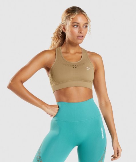 Sujetadores Deportivos Gymshark Energy Seamless Mujer Marrones | ES9468-DI