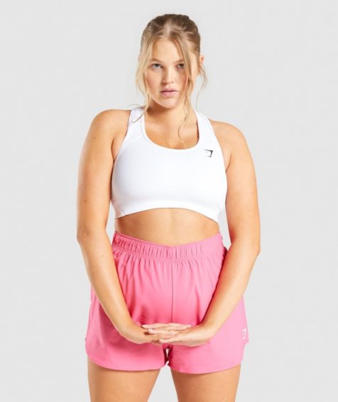 Sujetadores Deportivos Gymshark Essential Racer Back Mujer Blancas | ES8234-VB