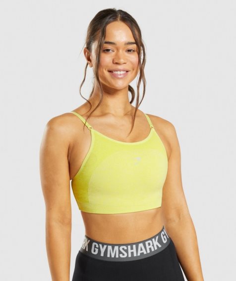 Sujetadores Deportivos Gymshark Flex Tiras Mujer Amarillo | ES9815-PO