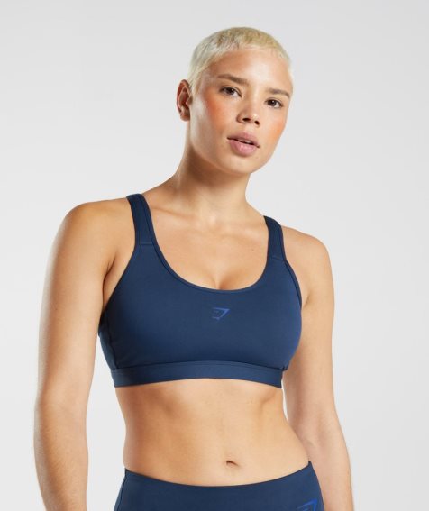 Sujetadores Deportivos Gymshark Fraction Mujer Azul Marino | ES5930-DP