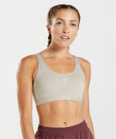 Sujetadores Deportivos Gymshark Fraction Mujer Gris Claro | ES8476-SA