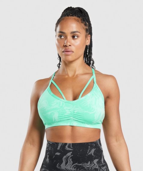 Sujetadores Deportivos Gymshark GS Power Mujer Turquesa Claro | ES4839-NC