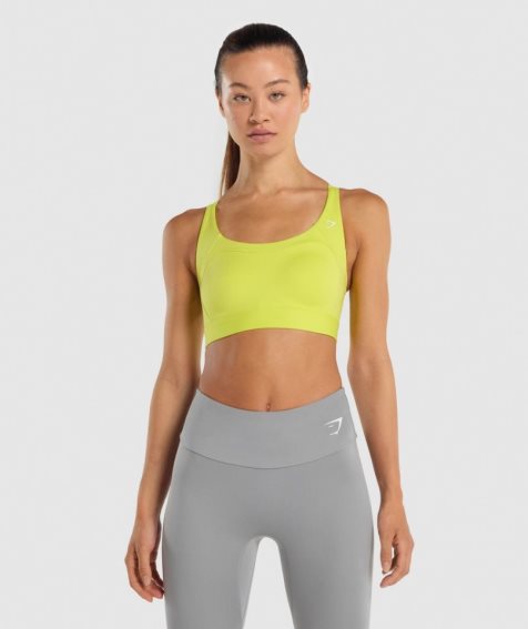 Sujetadores Deportivos Gymshark Racer Back Mujer Amarillo | ES4762-KR