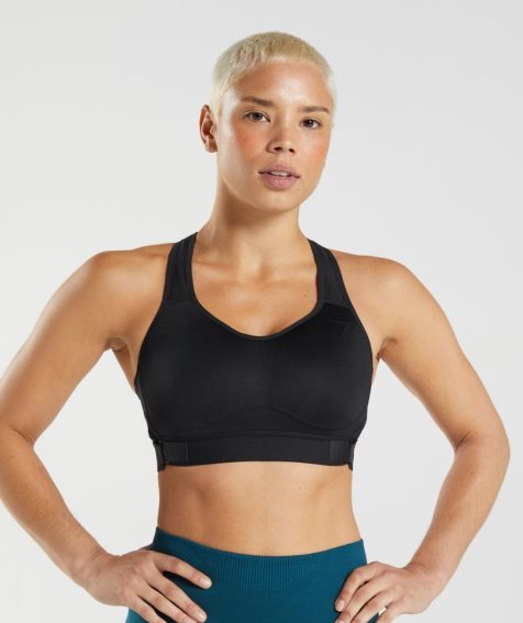 Sujetadores Deportivos Gymshark Racerback High Support Mujer Negras | ES7260-RB